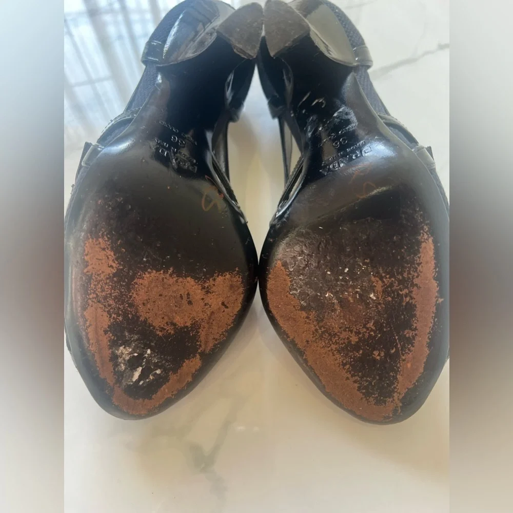 PRADA vero cuoio Sandals Heels sz 36 (6)